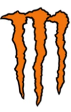 Monster Energy , Orange Vinyl Die Cut Sticker