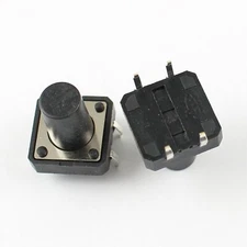 10Pcs Momentary Tactile Tact Push Button Switch 4 Pin DIP 12x12x13mm