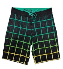 Old Navy California Men's Multicolor Neon Checked Drawstring Swim Shorts Size 30