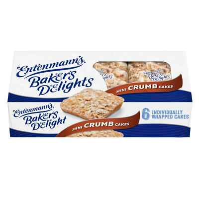 Entenmann s Minis Crumb Cake, 6 Individually Wrapped Snack Cakes per box