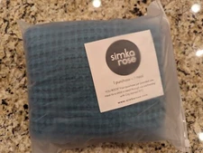 Waffle Baby Blanket Cotton Soft Breathable Swaddle Blanket Teal 3640