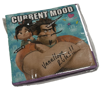 WRECK IT RALPH 2 Current Mood Birthday Party 2-Ply Napkins 16 Ct NEW {2}