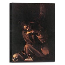 Caravaggio san Francesco preghiera 2 quadro stampa tela dipinto arredo casa