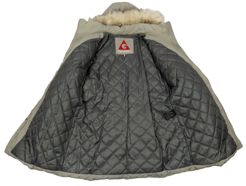 Gerry Quilted Down Faux Fur Hooded Full Zip Long Puffer Parka Jacket - Picture 6 of 9