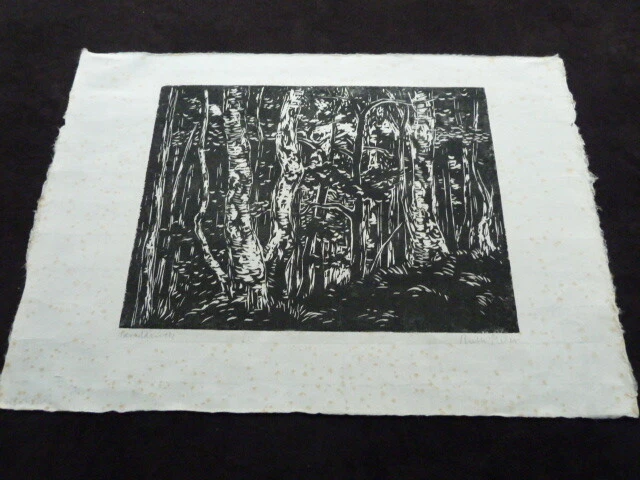 Ruth Meier1888-1965 Dresden/Radebeul - Holzschnitt - Wald - Bild 2 von 4