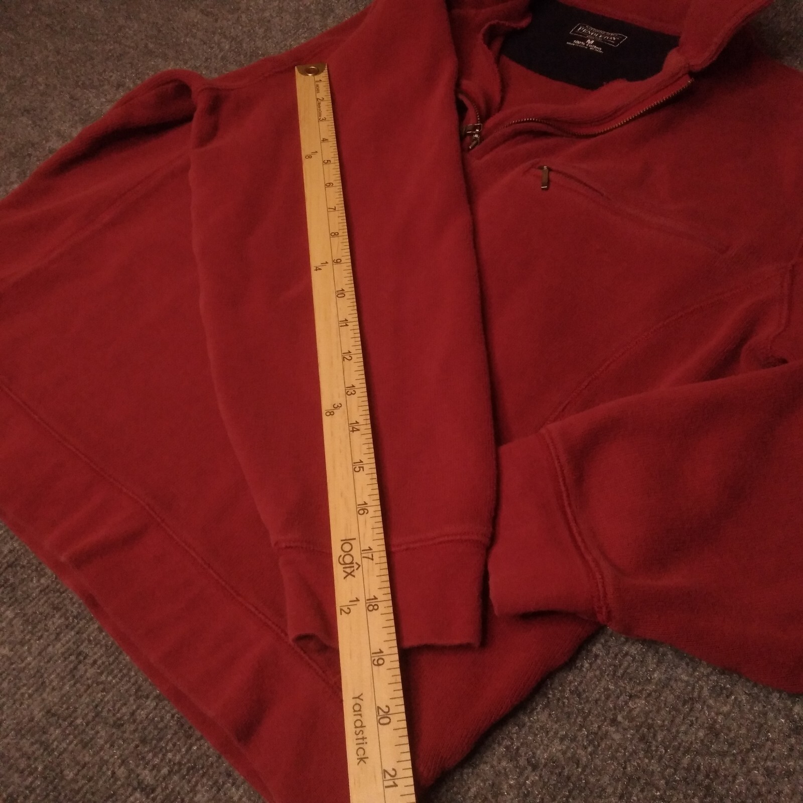 Pendleton Pullover Sweater Men Medium Red Cotton - image 3