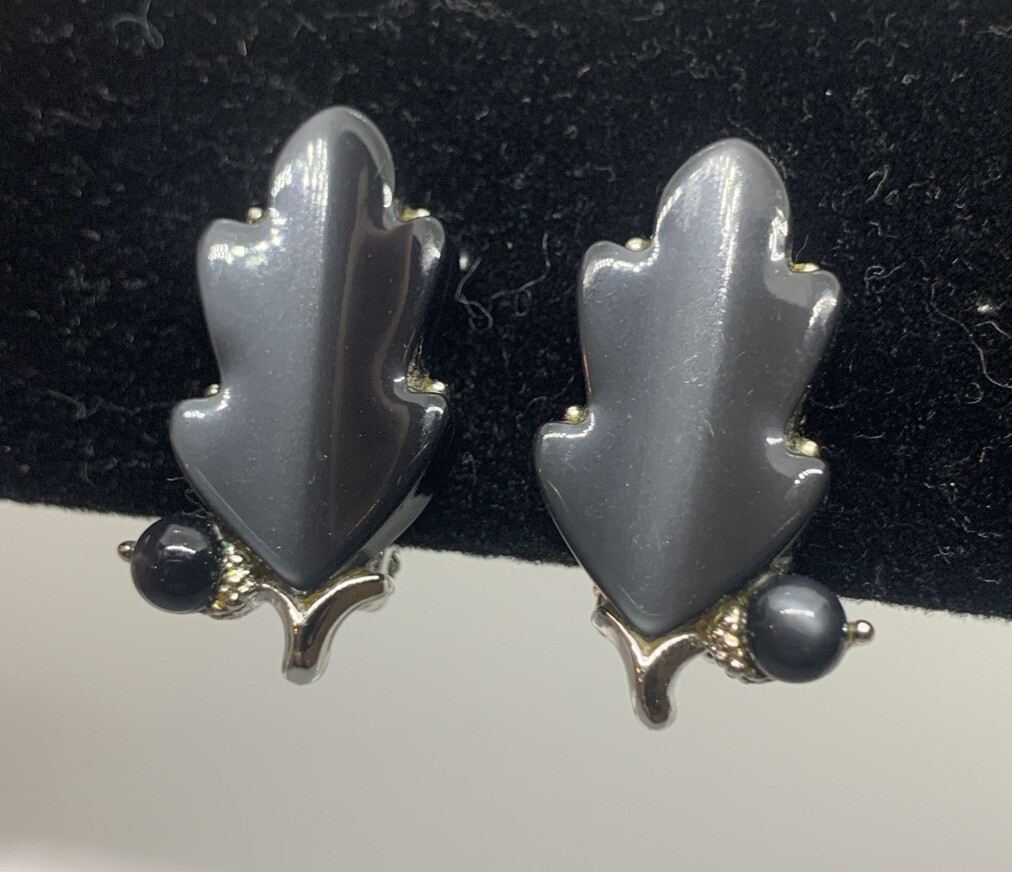 Vintage LISNER SIGNED BLACK TREE LEAF THERMOSET P… - image 8