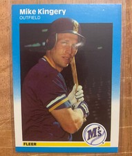 1987 Fleer Update Mike Kingery Rookie .  Seattle Mariners #U-57