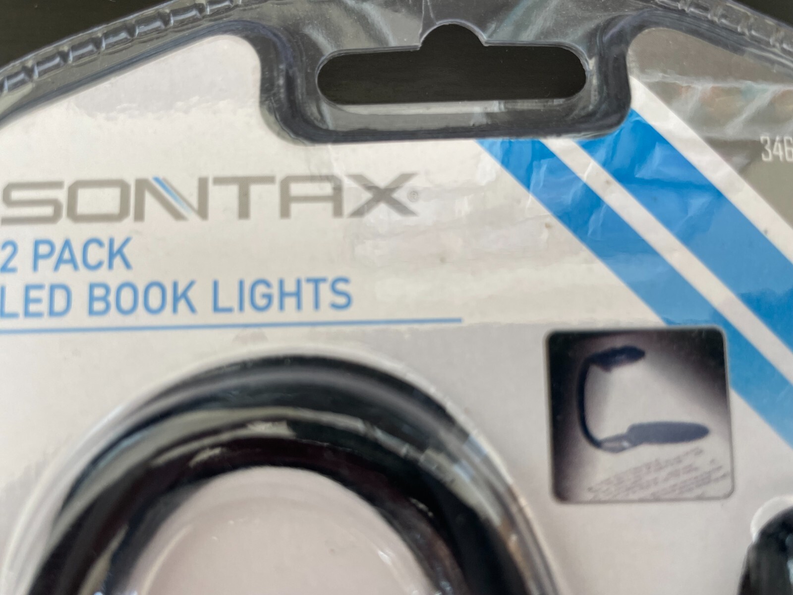 Sontax 2 Pack LED Flex Travel Reading Book Lights W/ 4 Batteries Black