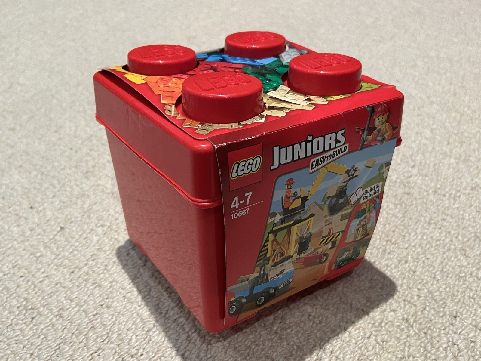 Lego Junior 10667 Construction 31014 Power Digger Red 2 X 2 Storage Box Instruct