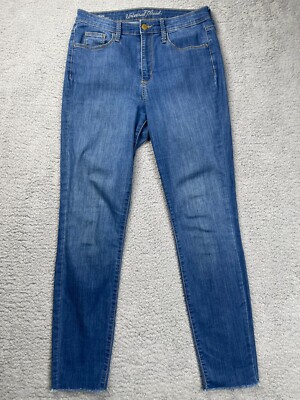 Universal Thread Jeans Womens 8/29R High Rise Skinny Stretch Raw Hem W28 x L28