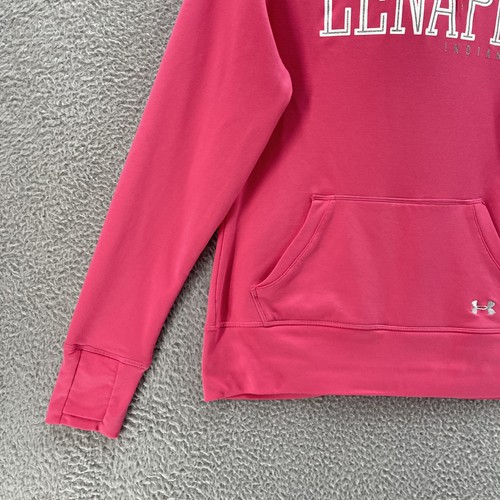 Lenape Indians Under Armour Hoodie Girls Medium Pink Coldgear Semi-Fitted Pocket - Picture 5 of 17