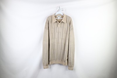 Vintage 90s Streetwear Mens 2XL Braided Cable Knit Collared Vintage 90s Streetwear Mens 2XL Braided Cable Knit Collared