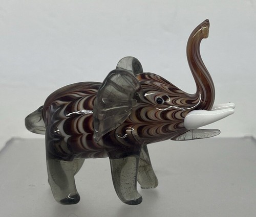 Fitz & Floyd Glass Menagerie Elephant 43/164 In Original Box 2005 Blown Glass