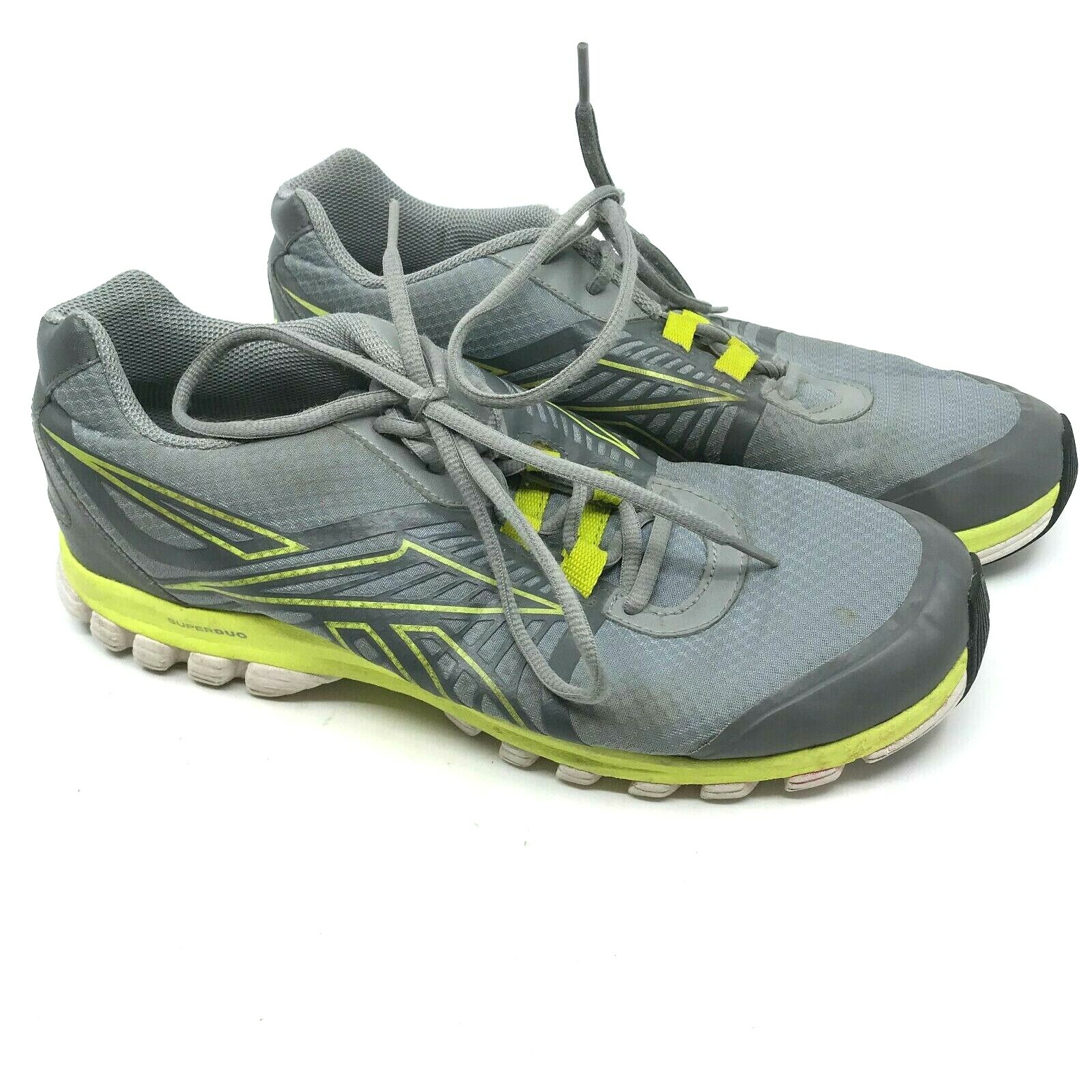 Men's Reebok SUPERDUO Athletic Running Shoes Size 9.5 Preowned Gray