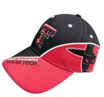 Vintage Texas Tech Red Raiders Hat Twins Enterprise Hook And Loop Back