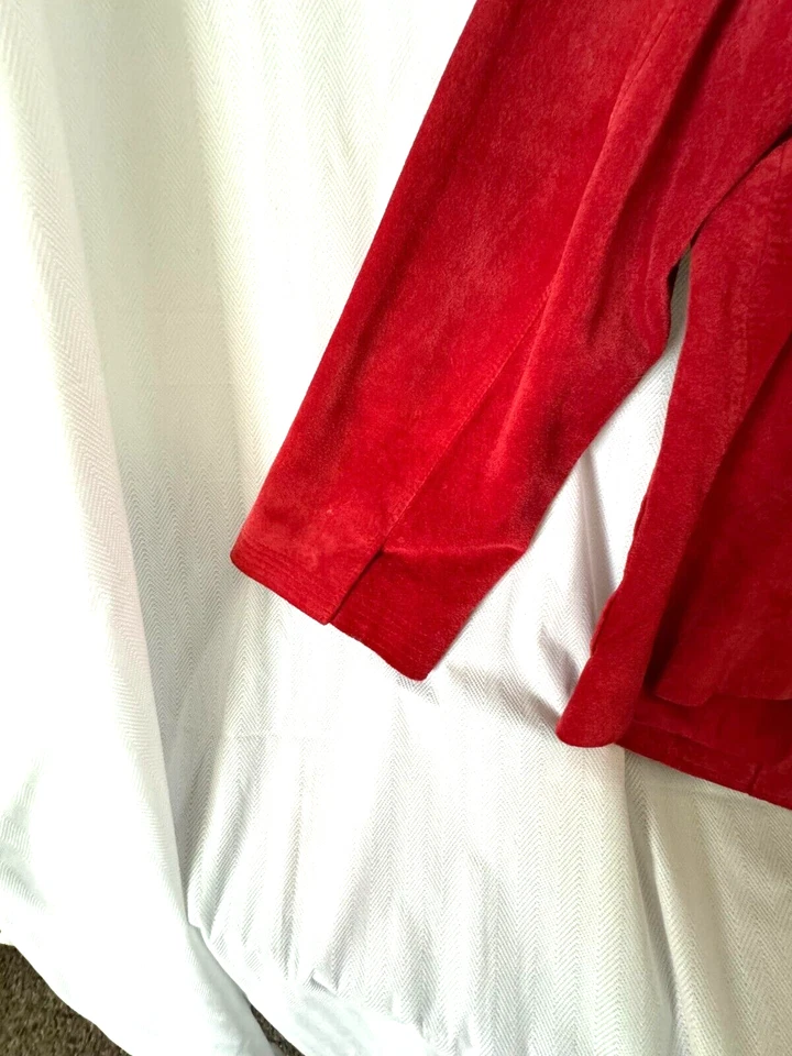 Cranberry Red suede women's blazer/jacket Medium. - Image 4 of 4