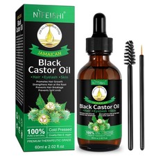 100 Pure Natural Castor Oil Jamaican Black Castor Oil for Hair Growth,60ml.