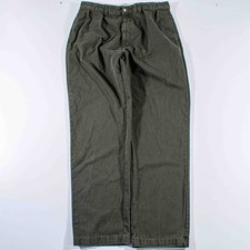 Vintage 90s Polo Ralph Lauren Andrew Pant 36x33 Green Sun Faded Double Pleat