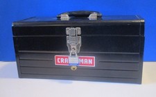 Craftsman Black Metal Tool Box w/Removable Interior Tray - 16" x 8" x 9" w/Lock