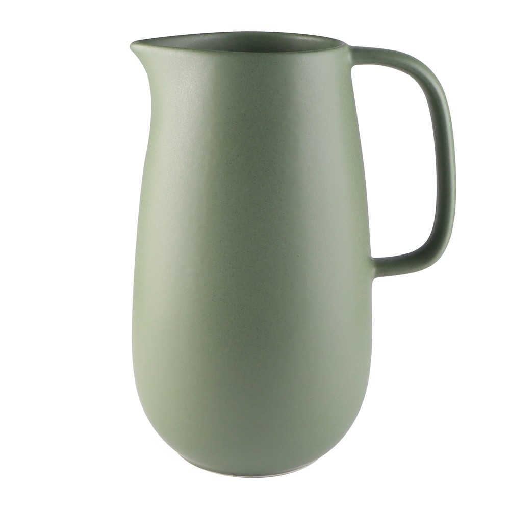 Pichet Uno 2l amande grès : finis les verres vides avec cette grande carafe