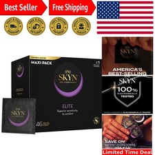 Sensational Elite Ultra Thin Non-Latex Condoms - 46 Pack for Ultimate Comfort