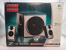 Logitech Z-2300 Computer Speakers  Subwoofer Audio Wired Remote TESTED