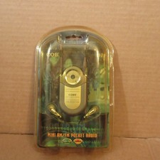 Vtg NOS Coby Dynamic Bass Boost BLUE CX-7 AM/FM Radio Mini Pocket Radio Earbuds