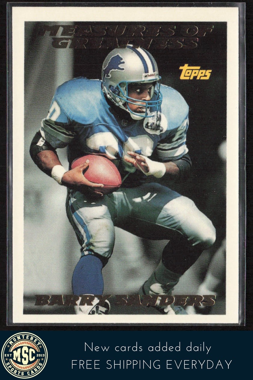 Barry Sanders #615 Football Cards 1994 Topps trading card — raw and PSA graded price guide