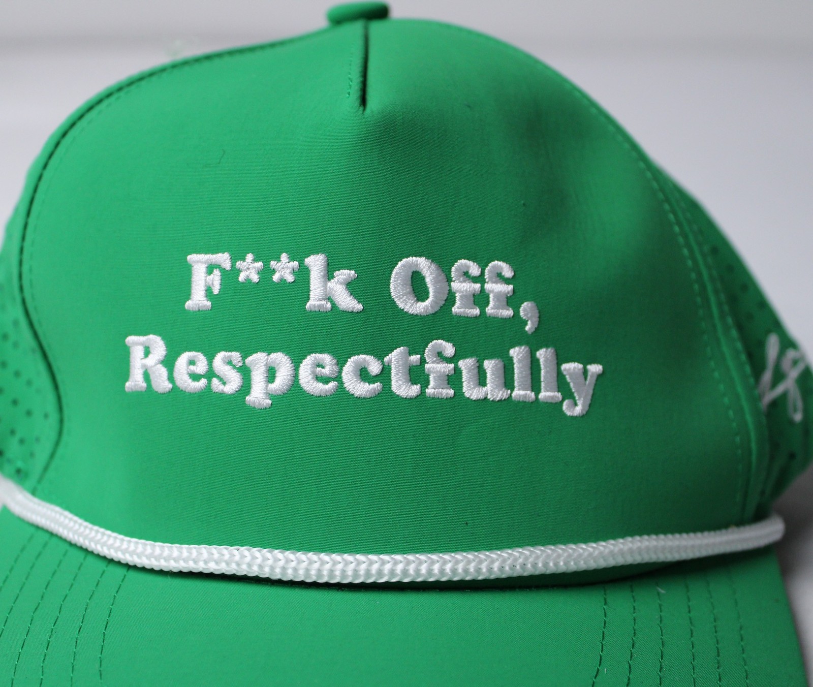 LGND Supply Co. Adult F**K Off Respectfully Snapback Rope Hat CL8 Green One Size