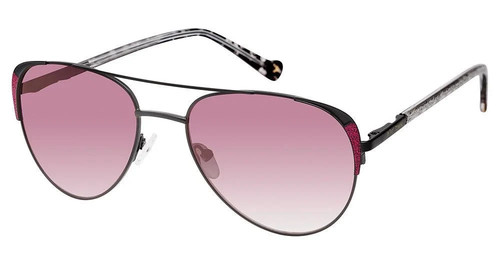 BETSEY JOHNSON SUN QUEEN BLACK New aviator Sunglasses For Women