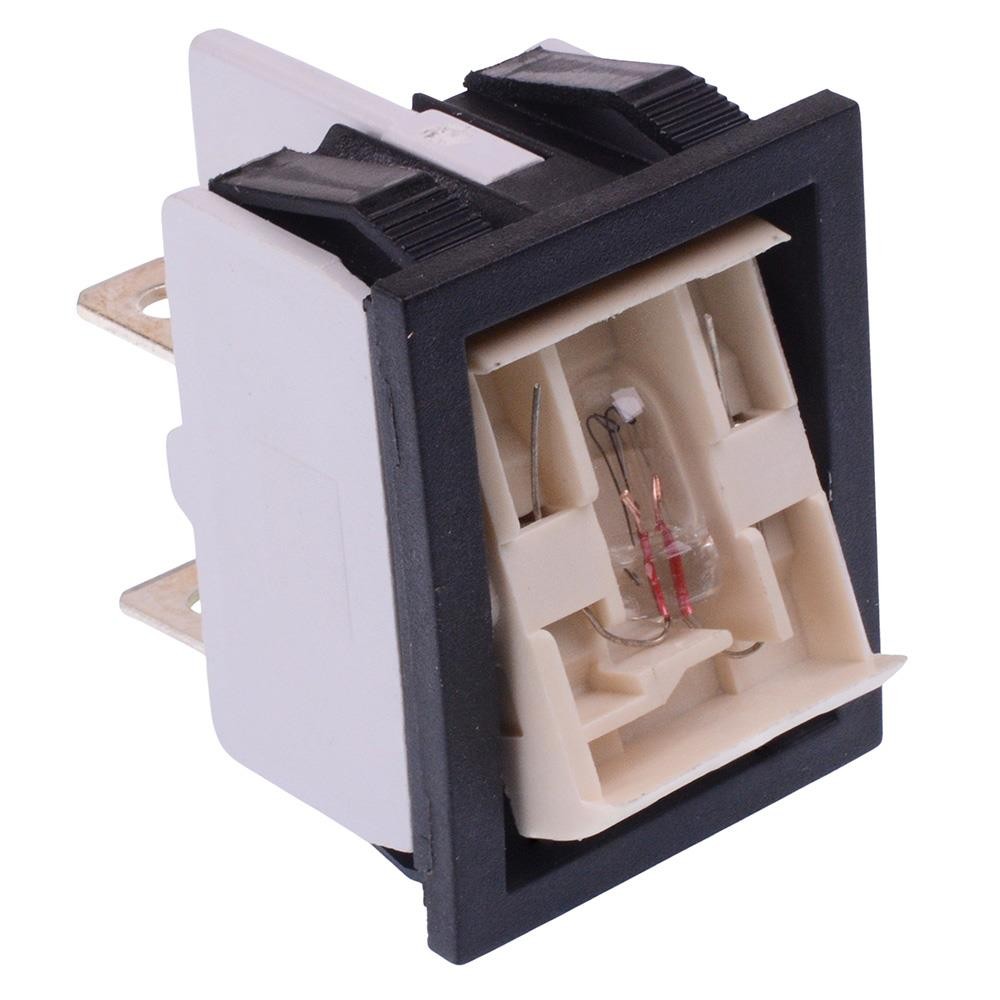 2641LH/2A2000L12V APEM 12V illuminated On-Off Industrial Rocker Switch DPST 16A