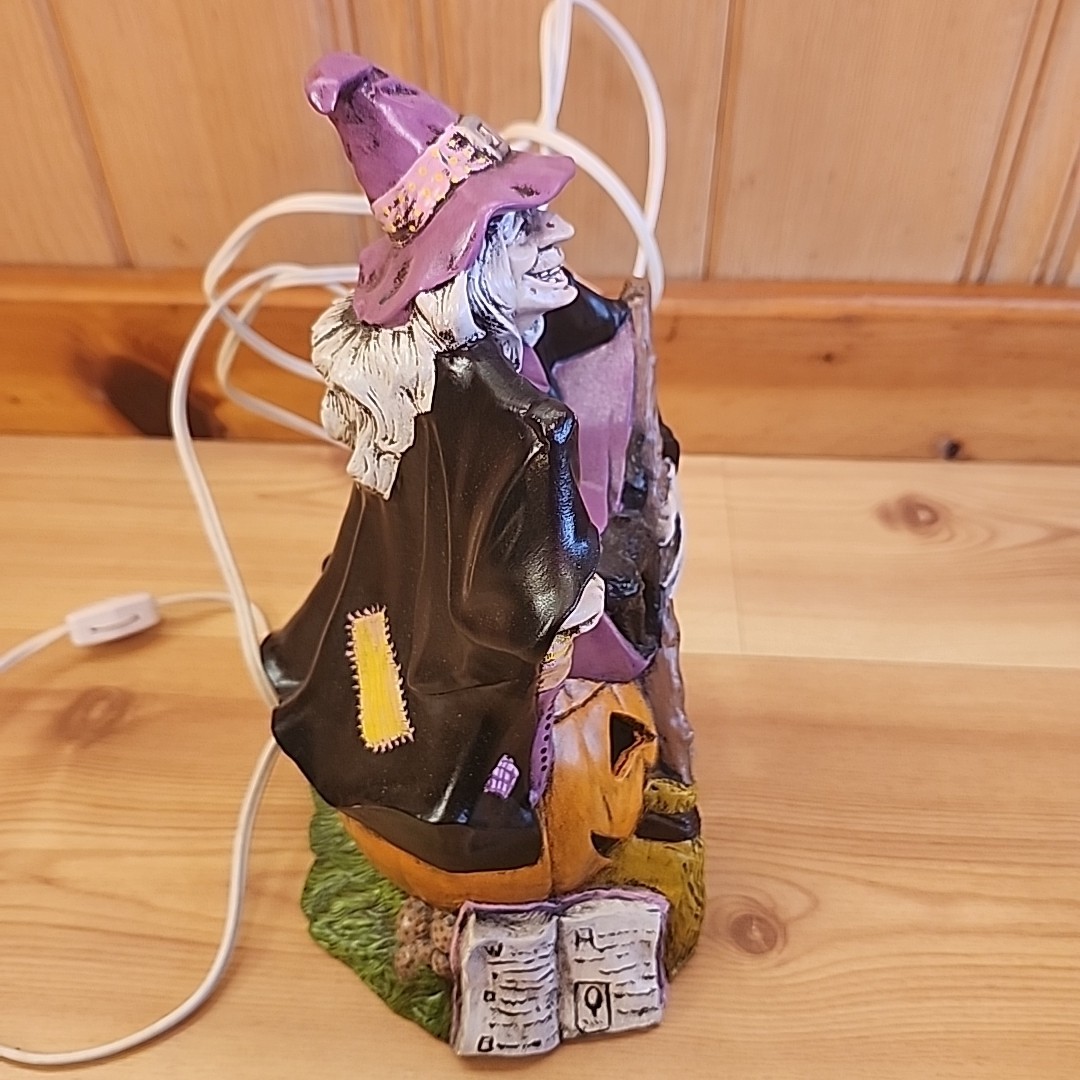 Vintage Byron Molds Ceramic Halloween Witch, Jack O Lantern, Cat