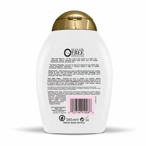 Ogx Hair Conditioner Nourishing Coconut Milk Hydrating Formula Paraben Free 13oz - Picture 3 of 10