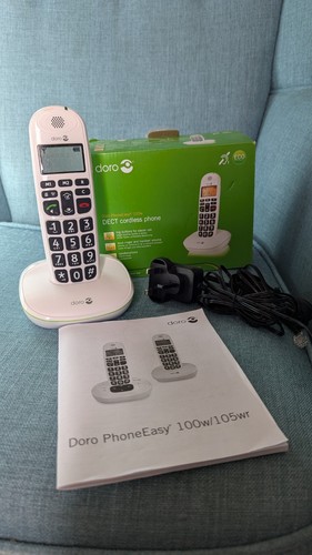 Doro PhoneEasy 100W DECT Cordless Phone Amplified Sound Big Buttons Loud vgc - Zdjęcie 4 z 7