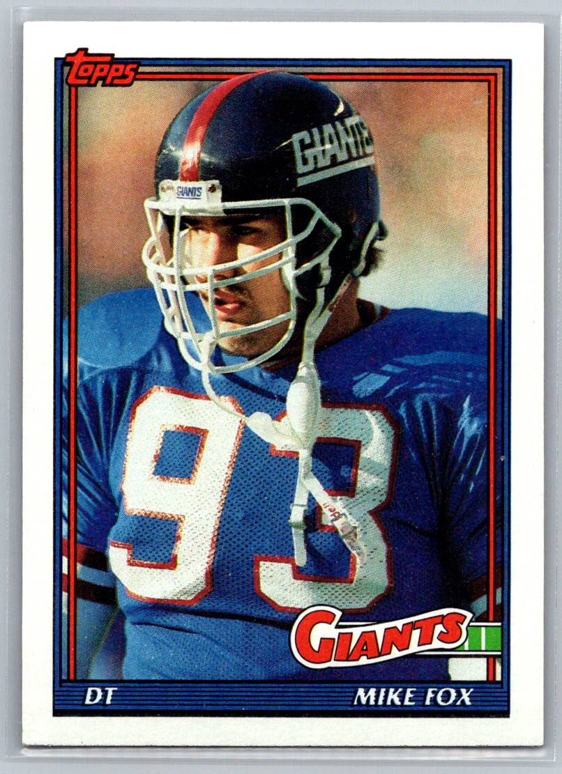 Mike Fox 1991 Topps New York Giants 26