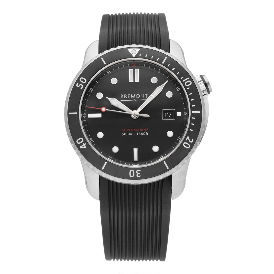 Reloj automático para hombre Bremont Supermarine S500 acero inoxidable 42 mm S500-BK-2018-R-S