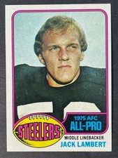 VINTAGE 1976 Topps ALL-PRO JACK LAMBERT # 220 -▶ROOKIE CARD◀–▶HOF !!!◀- NM+-MT. rookie card picture