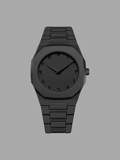 ナガラウオーク AURA Arabic Numeral Black Watch – Men's Luxury Matte Stainless