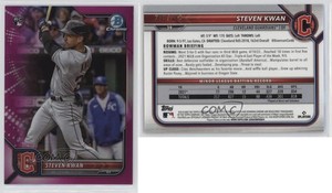 2022 Bowman Chrome Fuchsia Refractor /299 Steven Kwan #39 Rookie RC