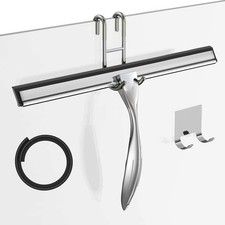 14-Inches Stainless Steel Shower Squeegee Set, Include 14-inch, Silver