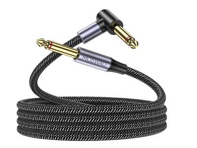 MOSWAG Electric Guitar Cable 6FT, 1/4 Inch Electric Instrument Bass AMP Cord 6.3