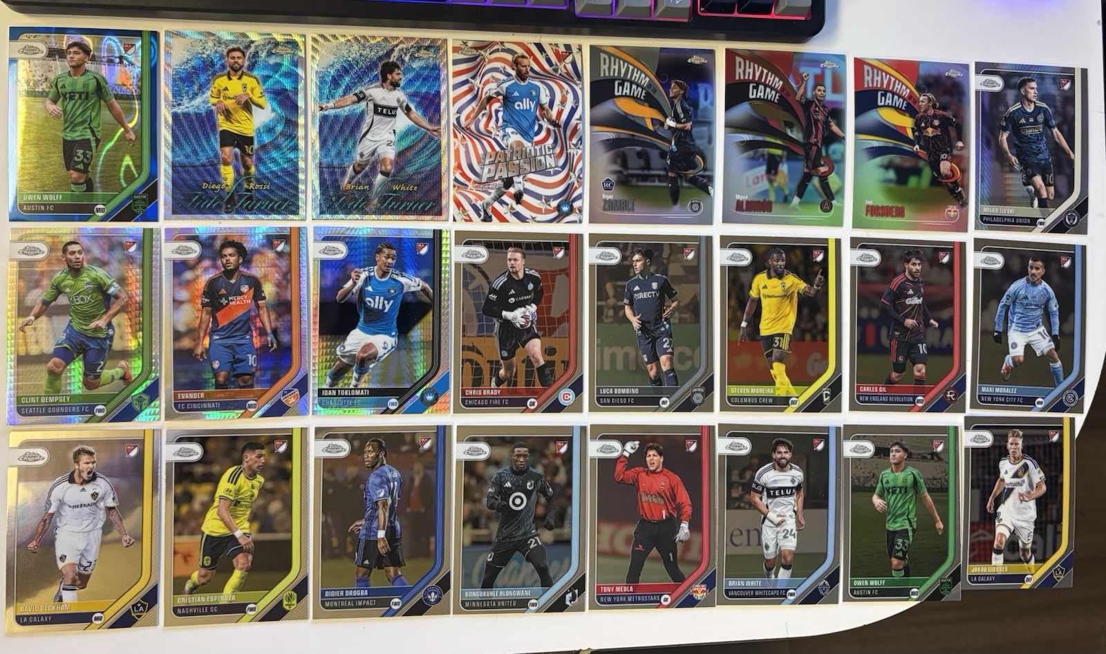 2026 Topps Chrome MLS Soccer 55 Card Lot Prizm Wave Tide Turners Inserts view 1