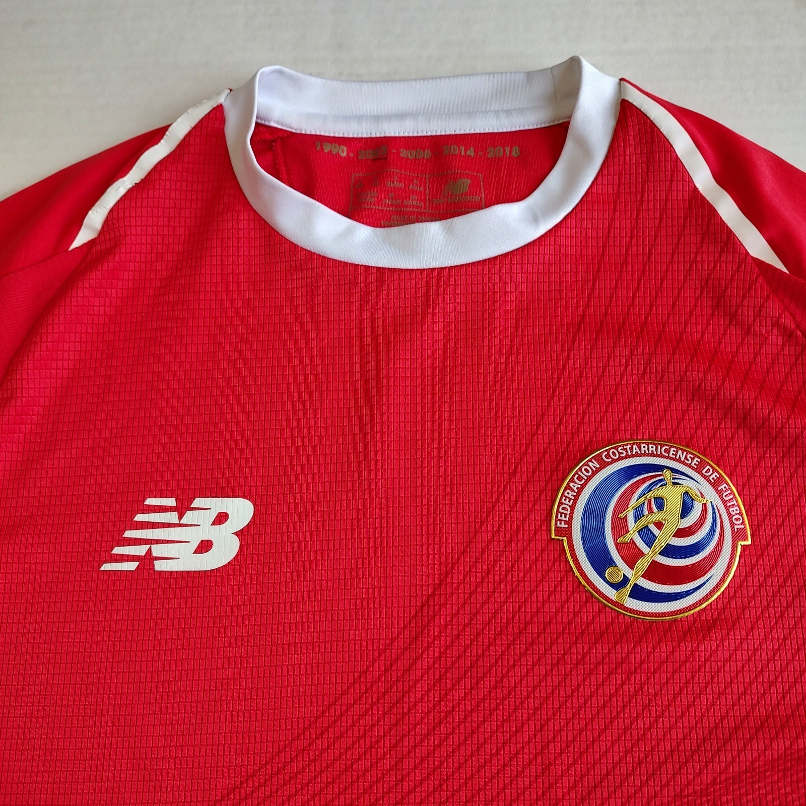 Costa Rica Soccer National Team New Balance Jersey Small Red NB Dry Adult