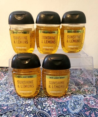 5 Sunshine & Lemons Bath & Body Works 1oz Pocketbac Sanitizers . (Hh)