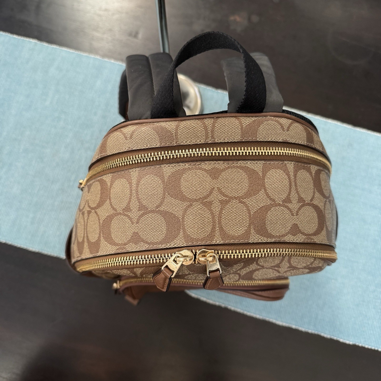 Coach Brown Leather Backpack - image 8