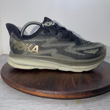 Hoka Clifton 9 Men's Size 9D Black Slate Running Shoes Walking Sneakers Comfort
