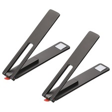 Cell Phone Kickstand, 2Pack Portable Desk Stand, Magnetic Foldable Stand, Black