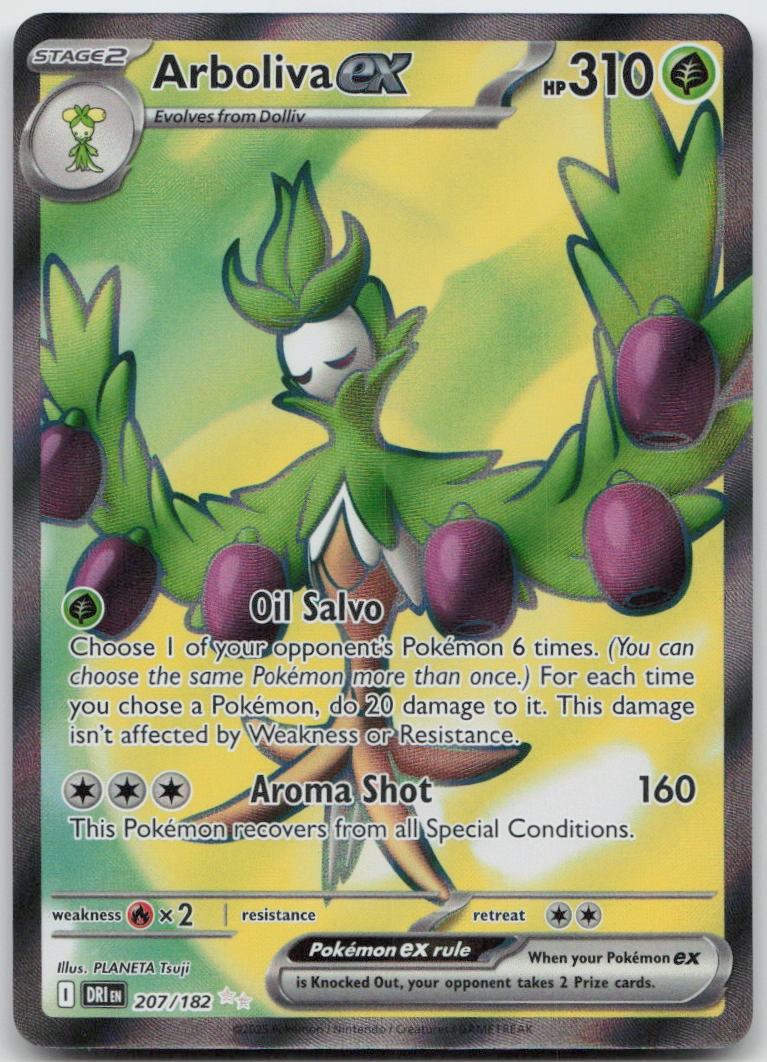 Arboliva ex 207/182 Ultra Rare Destined Rivals Pokemon TCG Holo NM