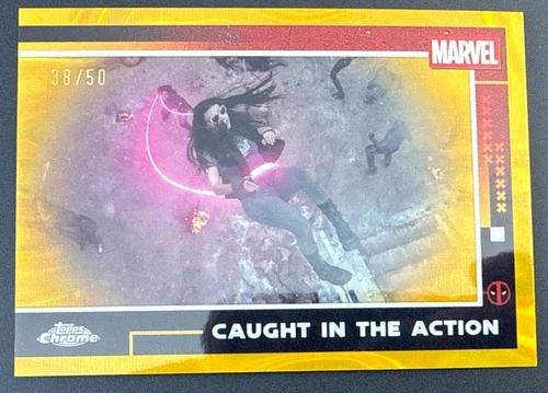 2025 Topps Chrome Deadpool - Caught In Action #84 Gold Refractor X-23 38/50
